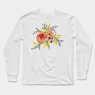 Floral watercolor painting Long Sleeve T-Shirt